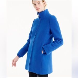 J Crew Italian wool Lodge Coat in vibrant blue. Great used condition.